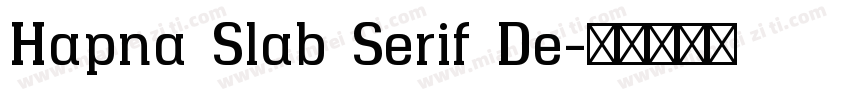 Hapna Slab Serif De字体转换